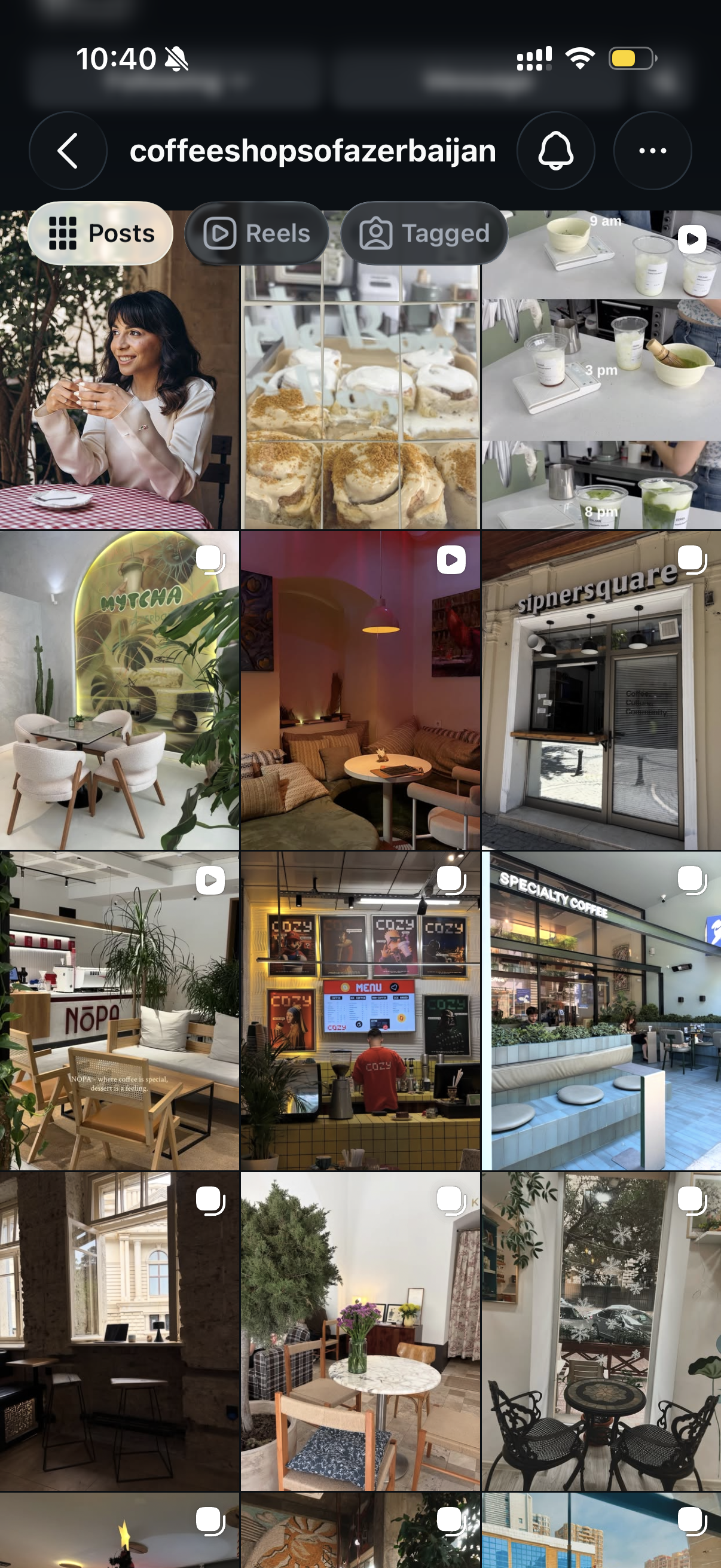 Coffee Shops of Azerbaijan Instagram paylaşımlarından nümunə 2