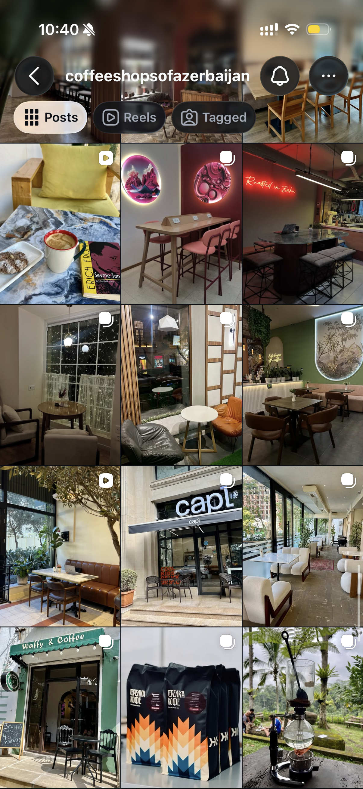 Coffee Shops of Azerbaijan Instagram paylaşımlarından nümunə 3